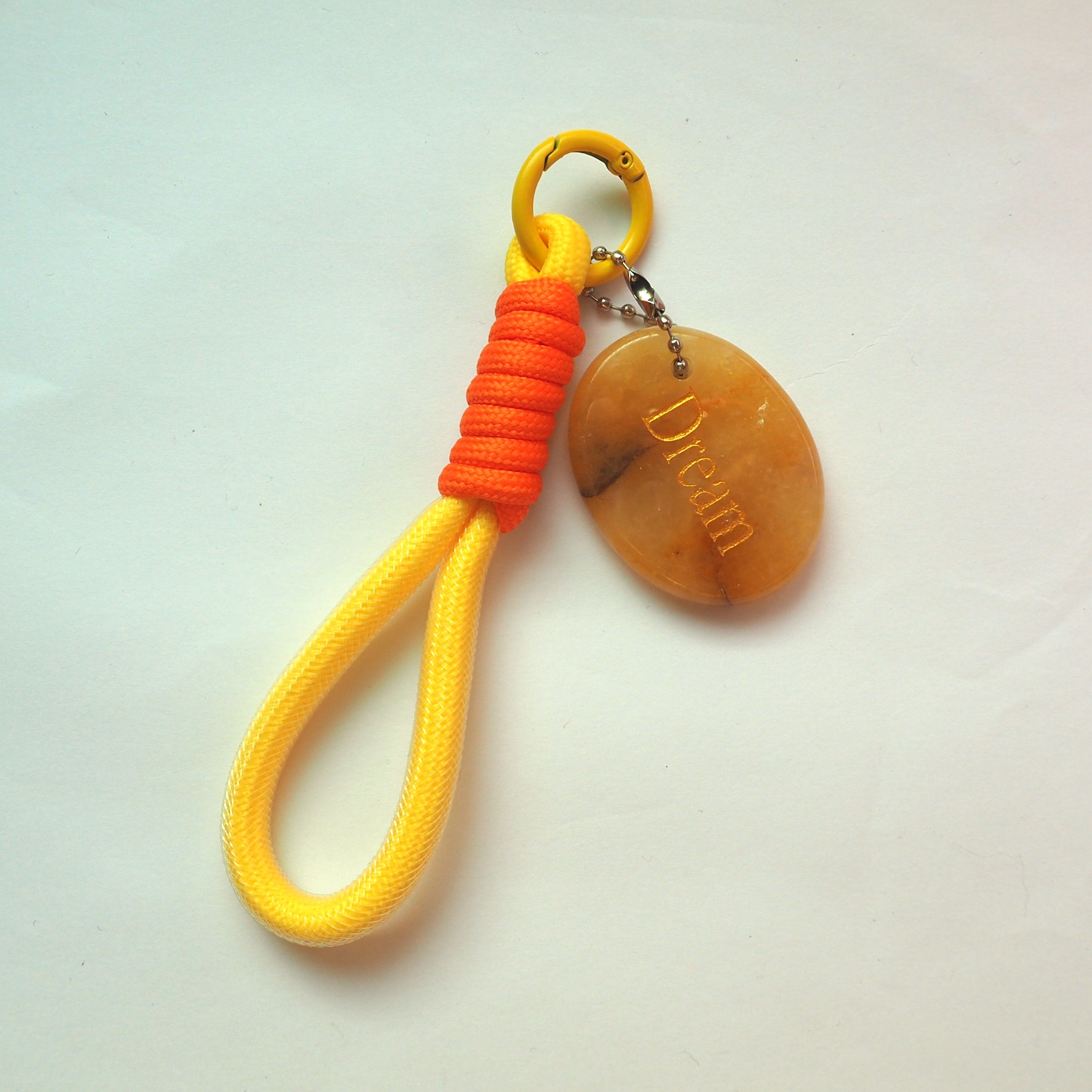 Desert Mirage · Dream — Yellow Jade Keychain for Warm Vision