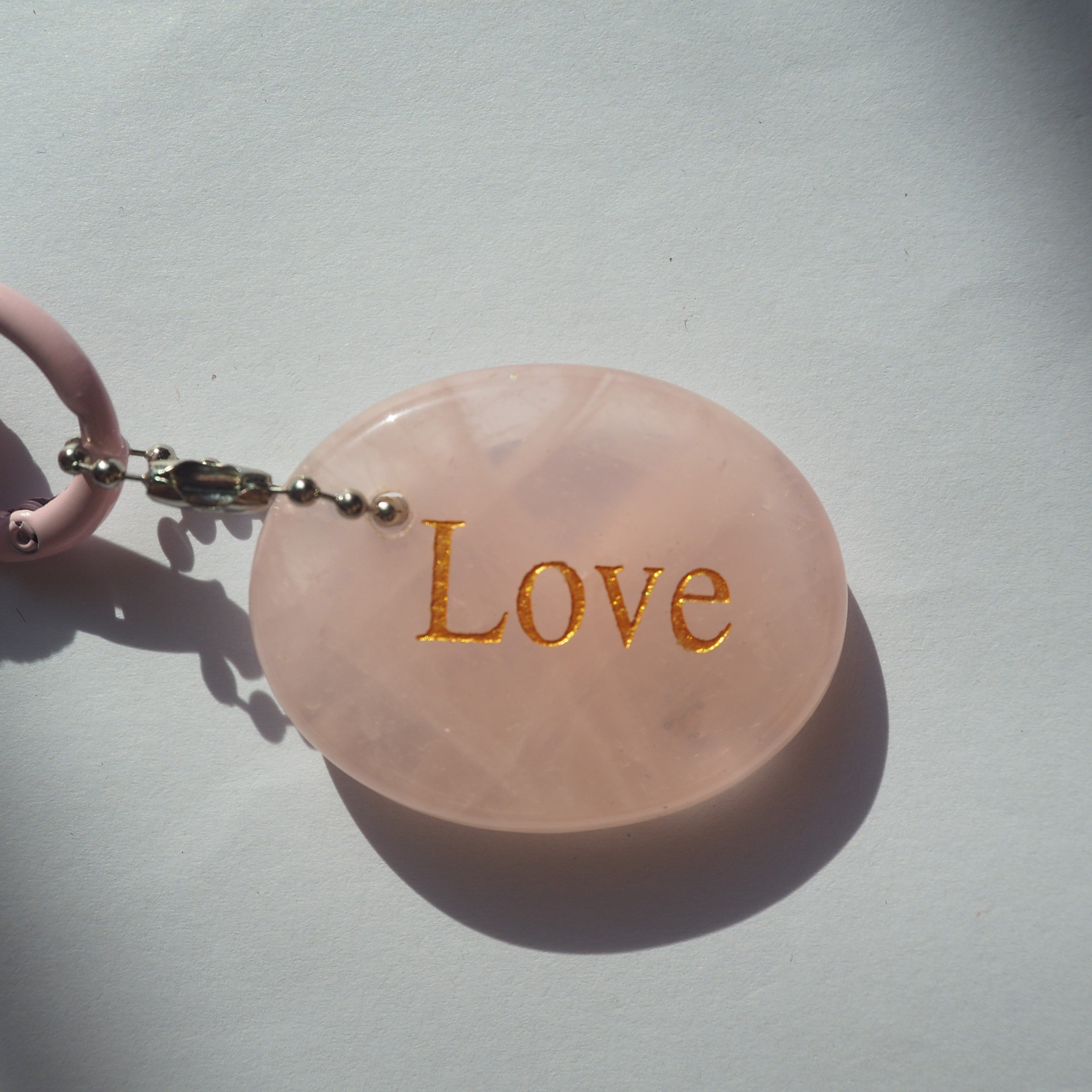 Blush Horizon · Love — Rose Quartz Keychain for Soft Connection