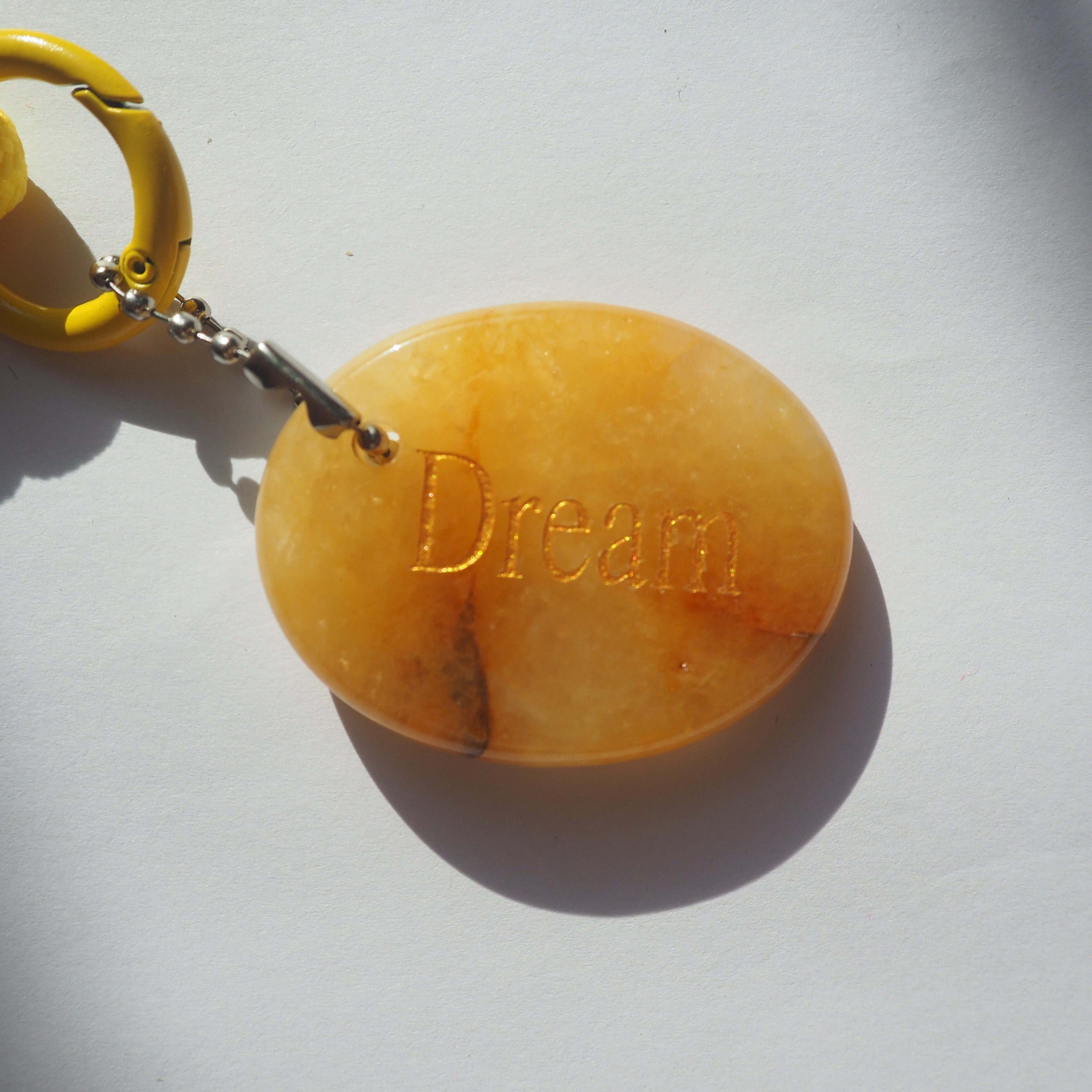 Desert Mirage · Dream — Yellow Jade Keychain for Warm Vision