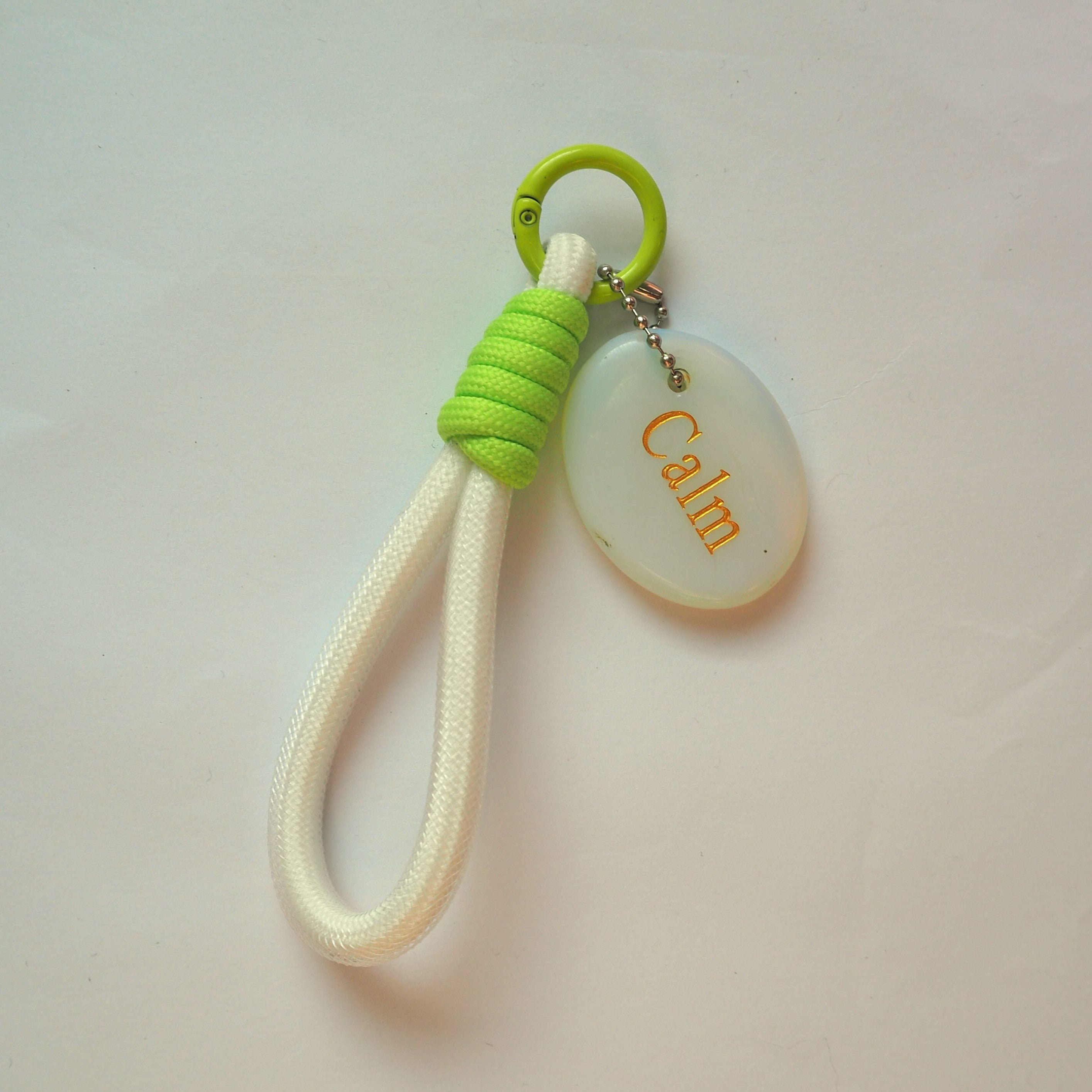 Air Whisper · Calm — Opalite Keychain for Ease & Stillness
