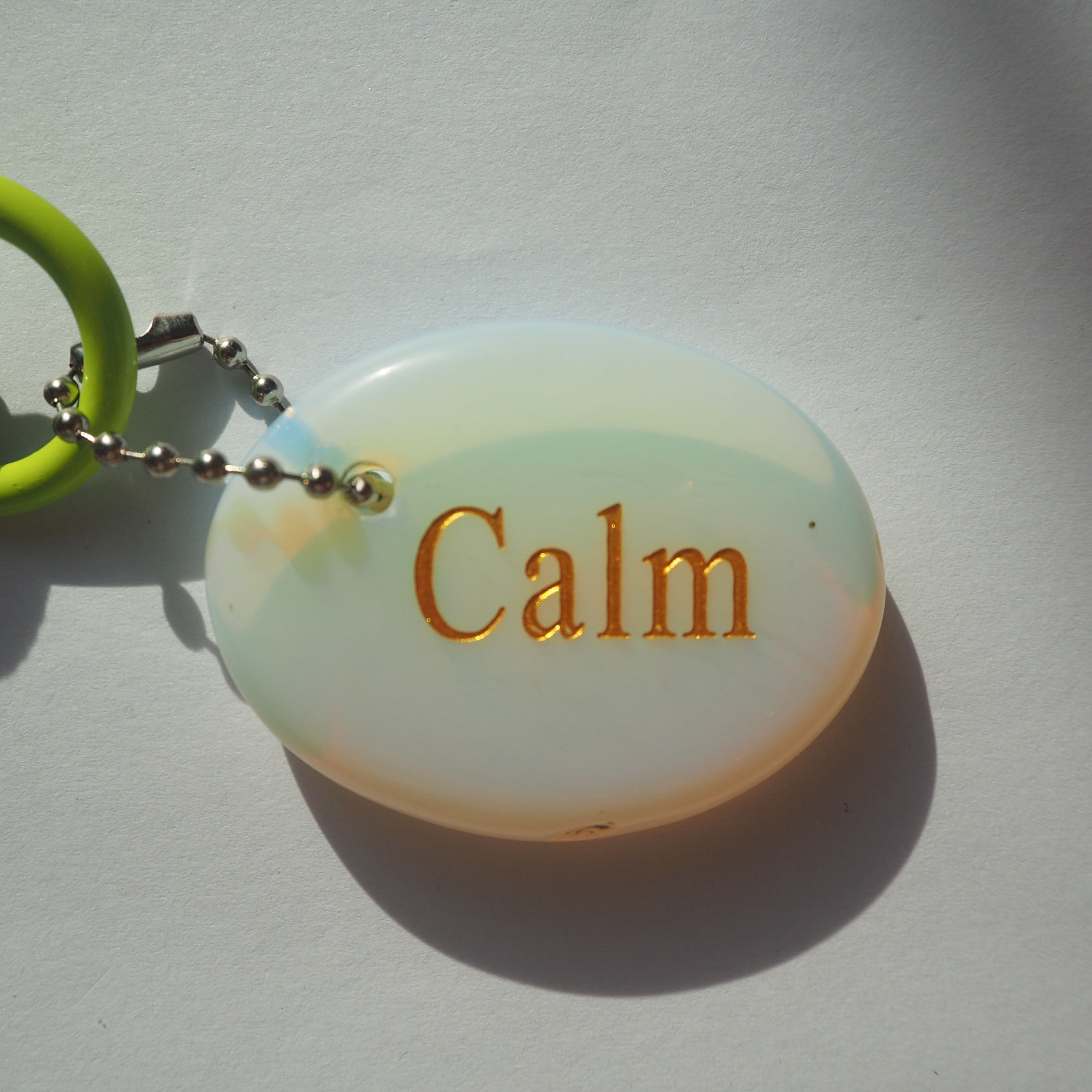 Air Whisper · Calm — Opalite Keychain for Ease & Stillness